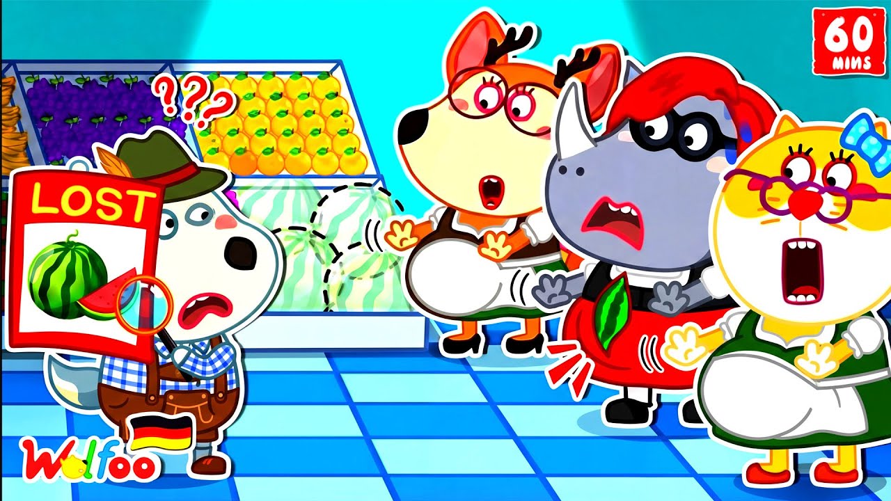 Wolfoo Geschichte 🐺 Detektiv Wolfoo 🕵️ Wer hat die Wassermelone gestohlen? 🍉 Geheimnisvoller Fall
