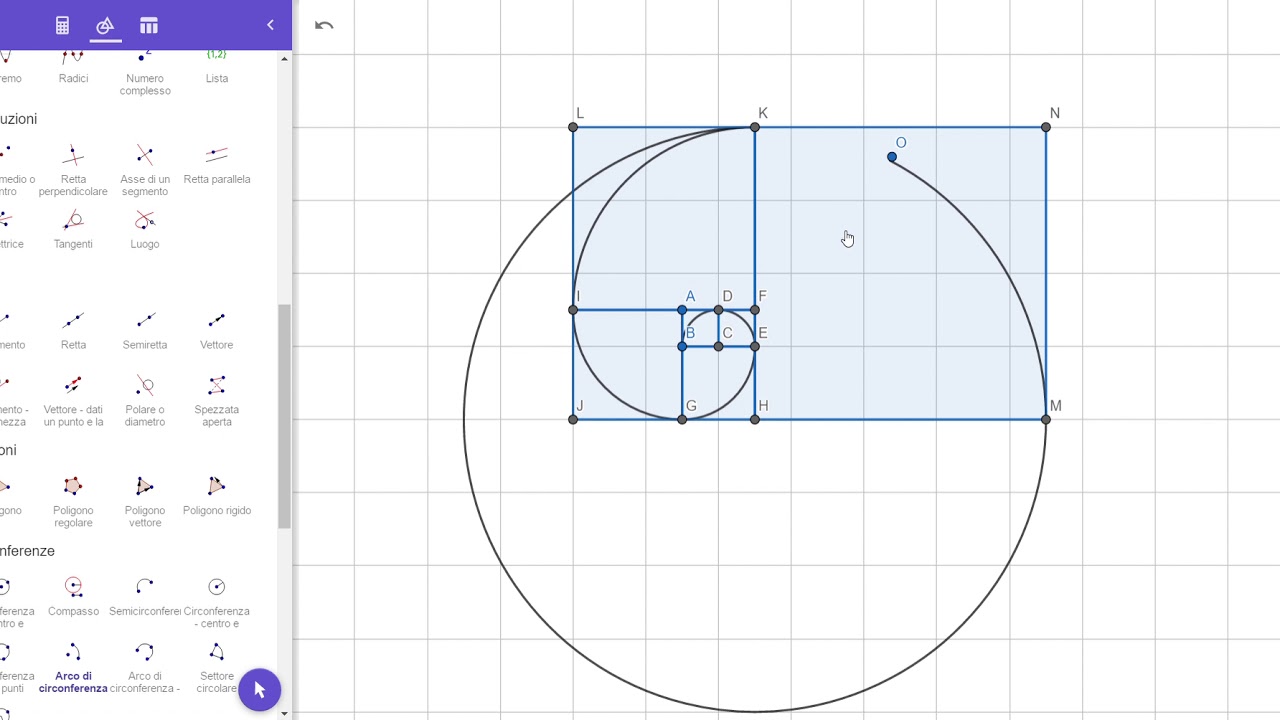 Geogebra Tutorial #2: Spirale di Fibonacci