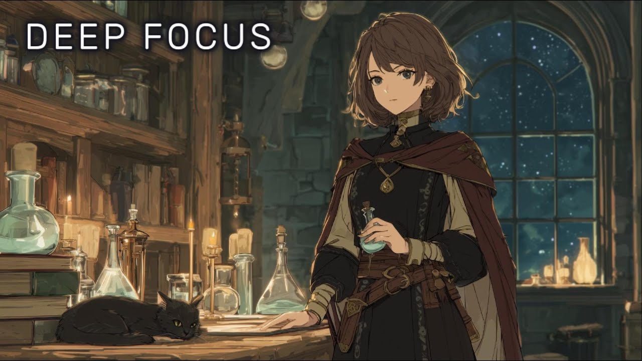 Deep Focus Music for Sleep & Study (3 Hours) | The Alchemist's Night Room