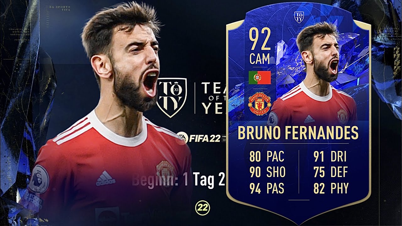 FIFA 22: BRUNO FERNANDES 92 TOTY HONOURABLE MENTIONS PLAYER REVIEW I FIFA 22 ULTIMATE TEAM