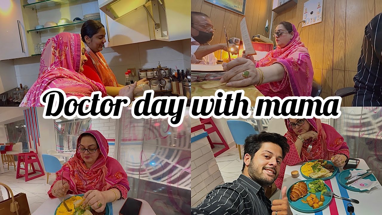Day with mama | doctor k yahan gyee | raat mai  breakfast 🤣 | umema ne khana banaya aj😍