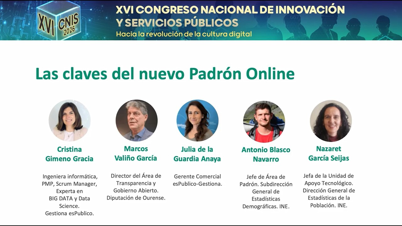 Congreso CNIS 2026 Las claves del nuevo Padrón Online