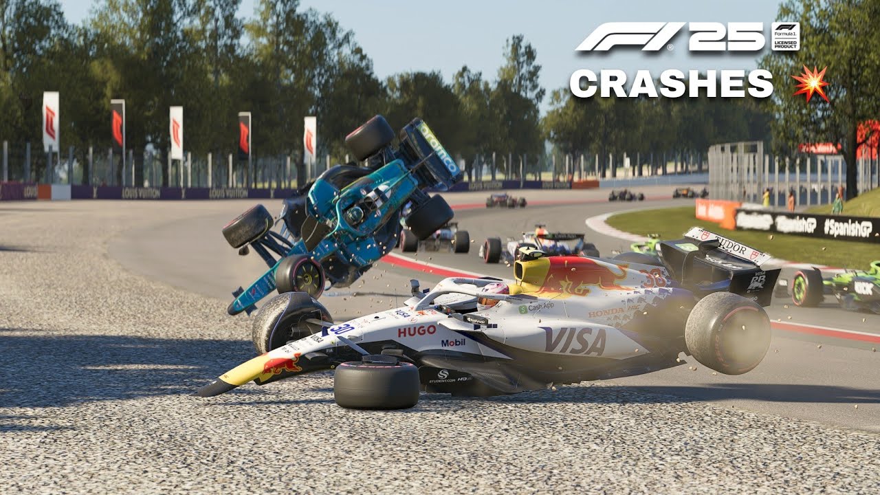 F1 2025 𝗥𝗘𝗔𝗟𝗜𝗦𝗧𝗜𝗖 CRASHES 💥 #5 *DAMAGE MOD*