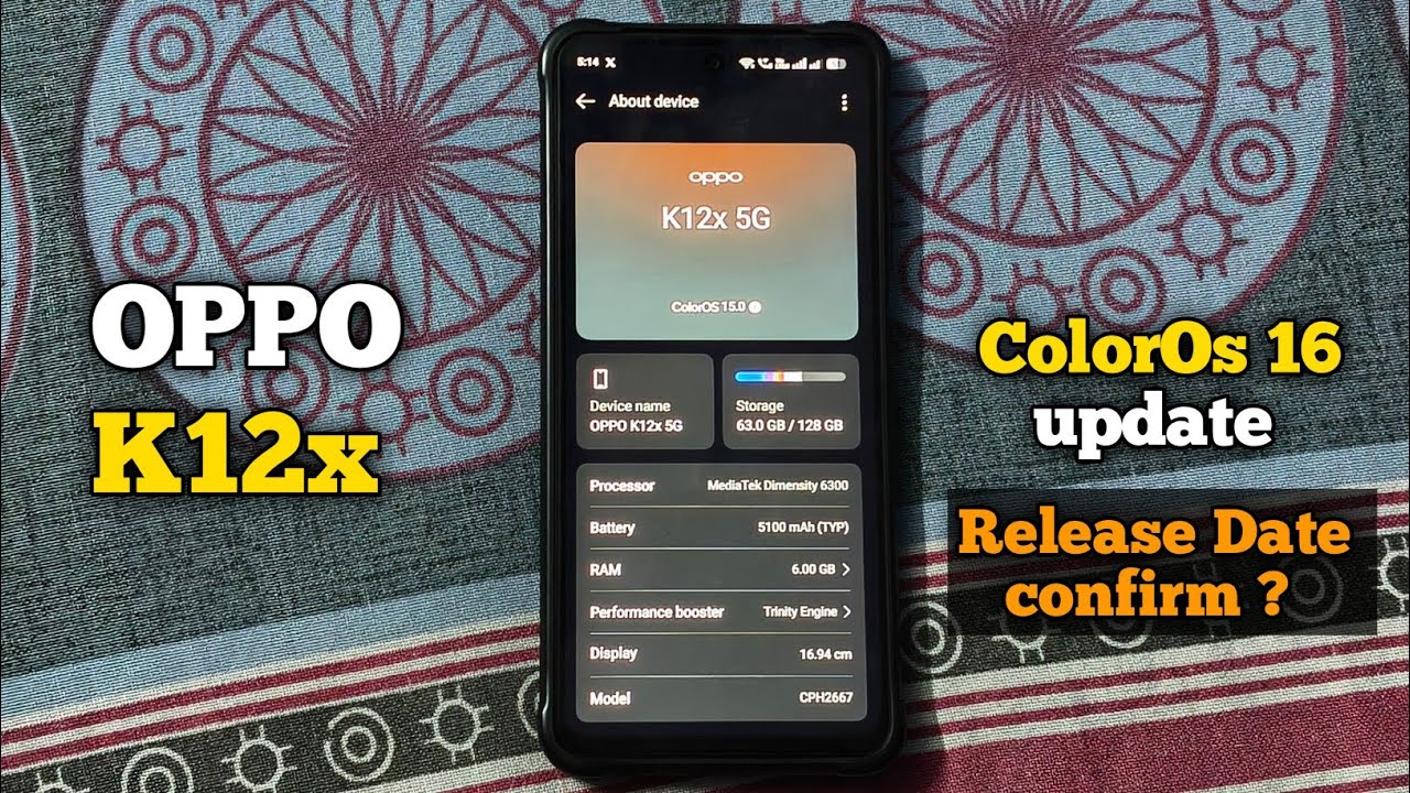 oppo K12x ColorOs 16 Update Release Date Confirm 🔥🚀 | Oppo K12x and k13x ColorOs 16 Update?
