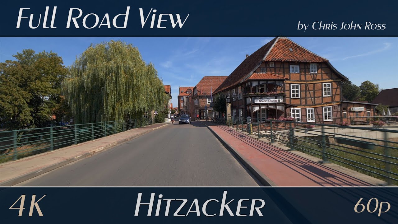Hitzacker (Elbe), Germany: Dannenberger Straße, Drawehnertorstraße - 4K (2160p/60p) Ultra HD