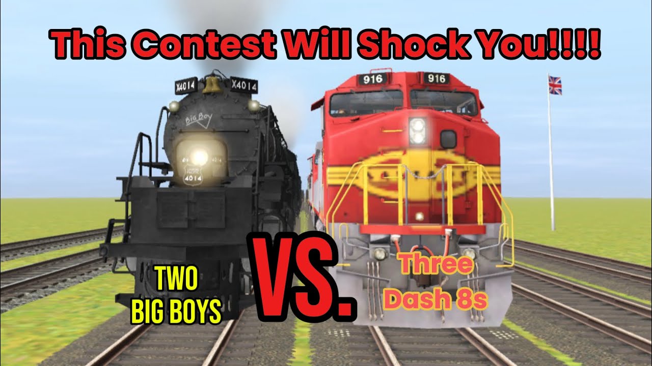 The Biggest Strength Contest Ever!!! Two Big Boys Vs. Three C40-8Ws!!!