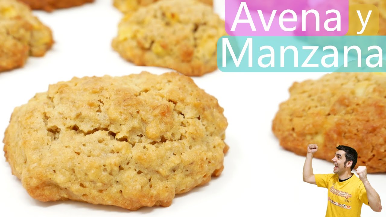GALLETAS de AVENA y MANZANA muy FÁCILES😍🍪🍏, DELICIOSAS SANAS y RÁPIDAS Receta # 618