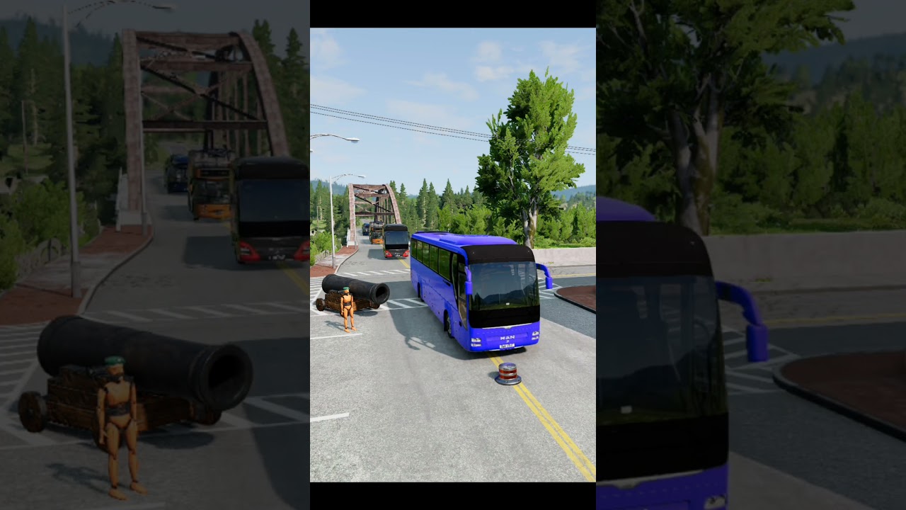 Realistic Bus Crash Test 🚗💥 | BeamNG Drive #beamngdrive #trucks #beamng #車&nbsp;&nbsp;#carcrash