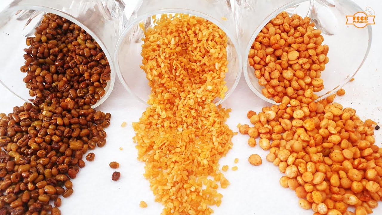 Oil less Moong dal,Chana dal,Green Moong dal namkeen recipe in Airfryer|Haldiram dal fried recipe