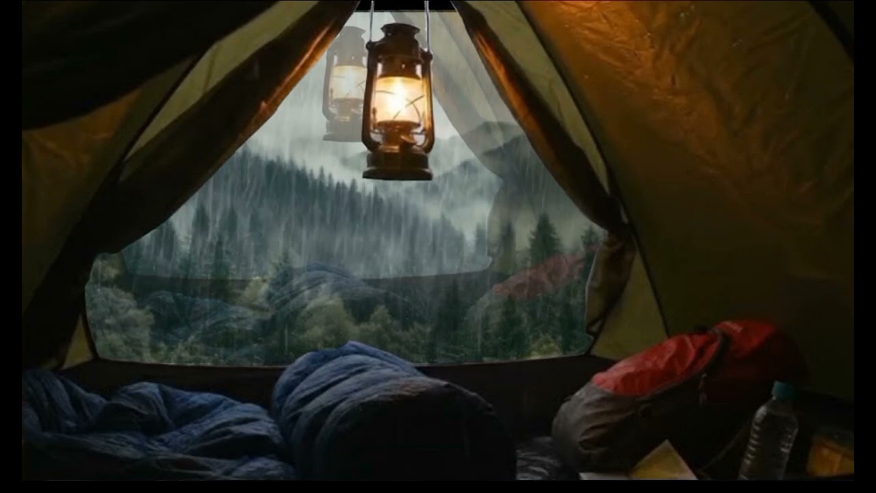Camping in the rainy season, to overcome insomnia. #relax #rain 