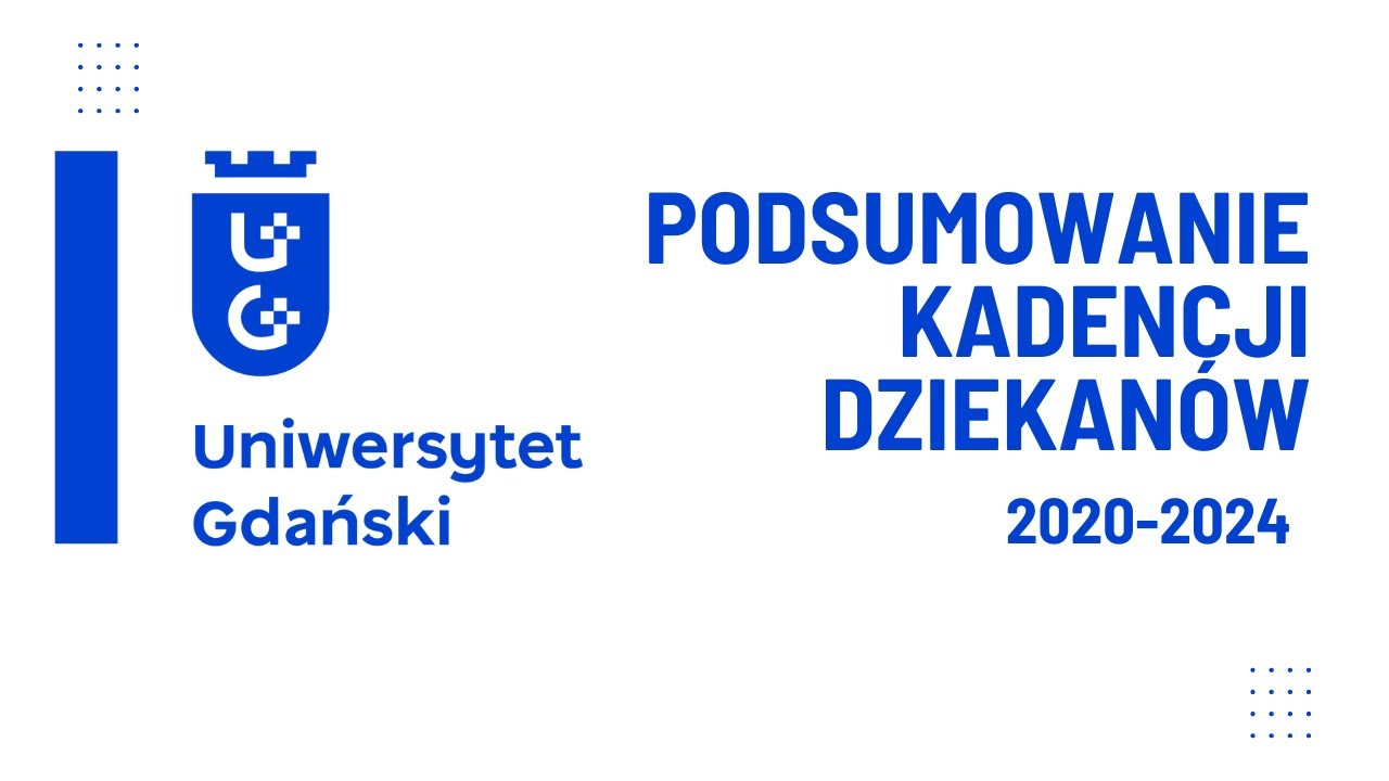 dr hab. Waldemar Surosz, prof. UG - podsumowanie kadencji 2020-2024