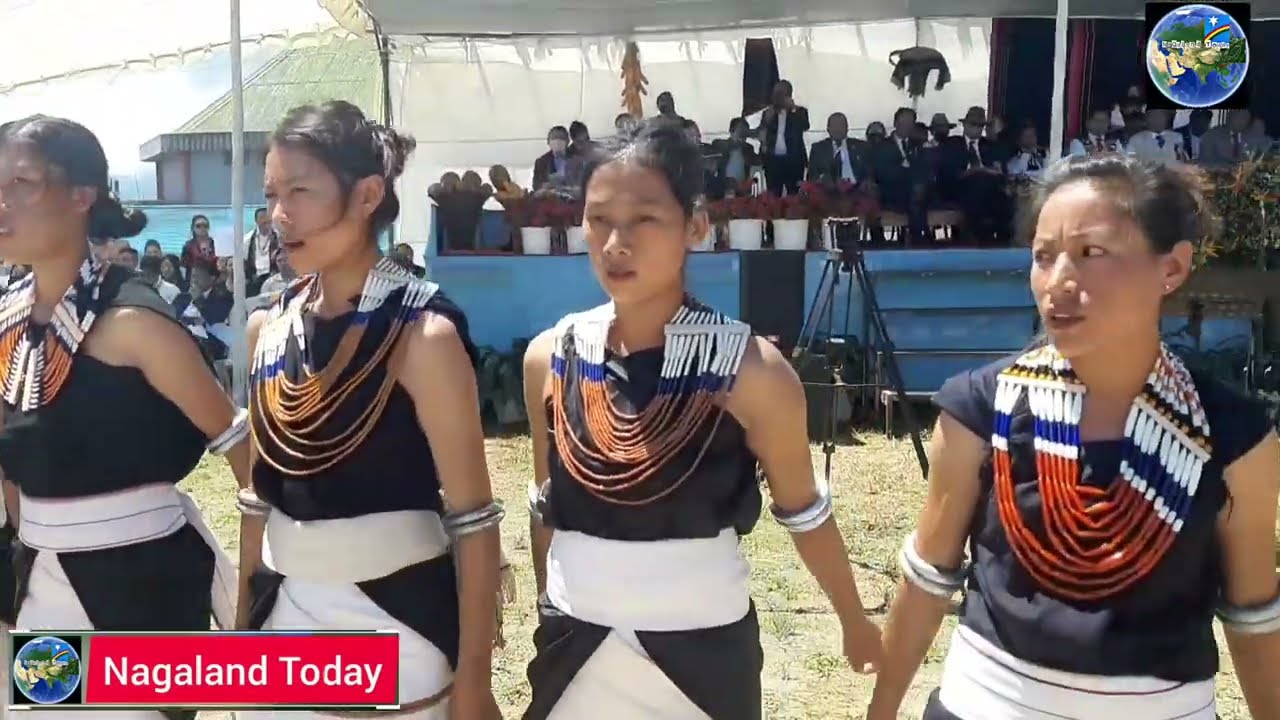 Rüzazhomi cultural organization folk song during 75 Naga Independence day at Chedema village ground.