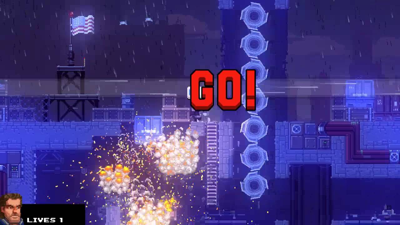 Broforce - C Mission Slow Mo - Pure Gameplay