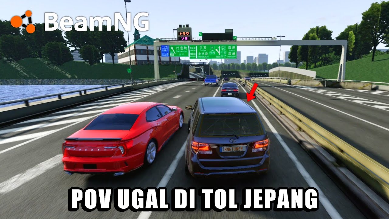 Bikin Rusuh Di Tol Jepang Pake Fortuner Ugal Sampe Banyak Kecelakaan - BeamNG Drive Indonesia