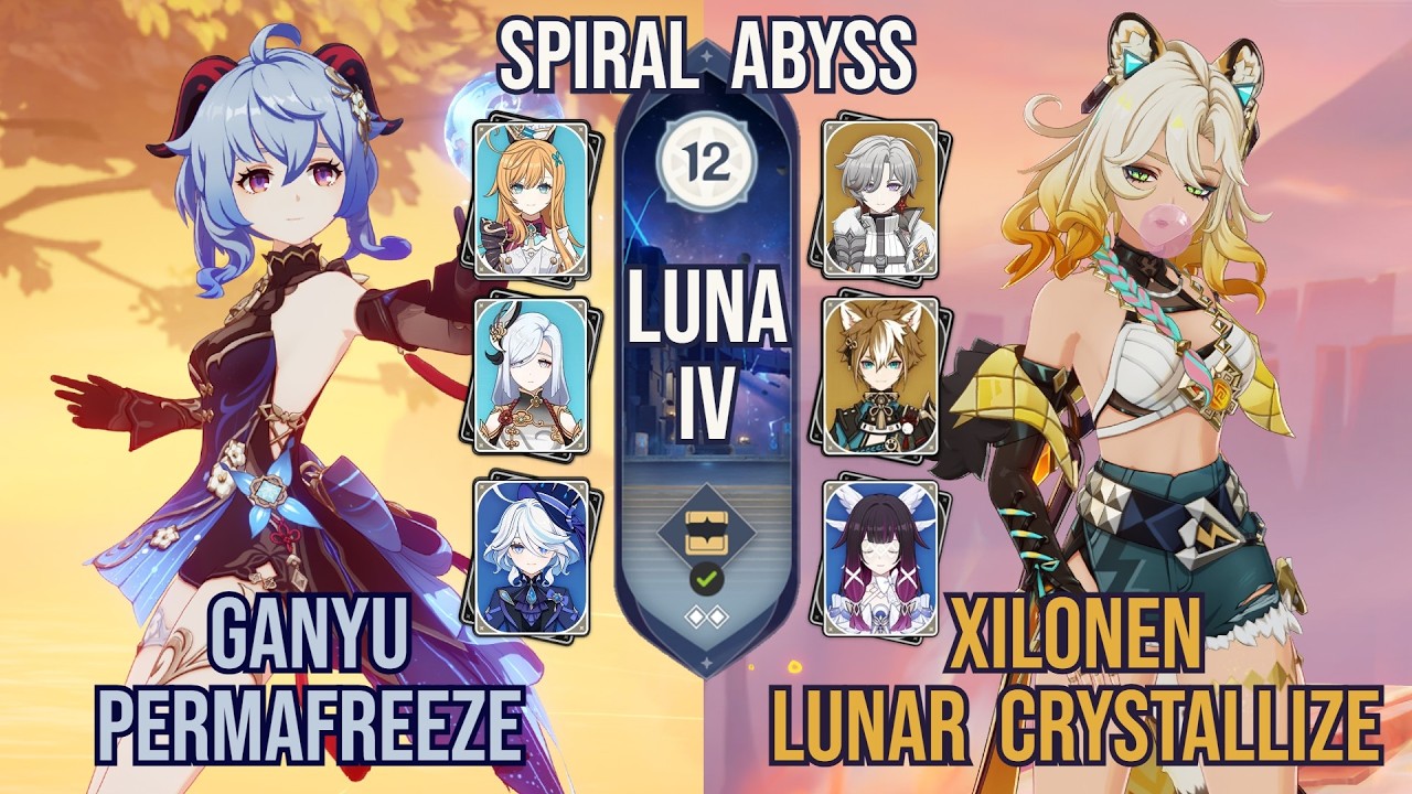 Ganyu Permafreeze x Xilonen Lunar Crystallize | Spiral Abyss 6.3 / Luna IV | Genshin Impact