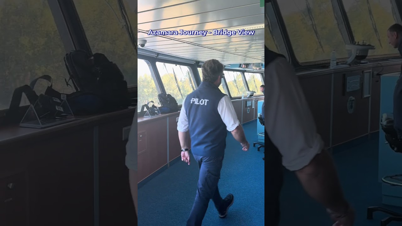 Вид с капитанского мостика лайнера Azamara Journey, направляющегося в Севилью, Испания! #севилья ...