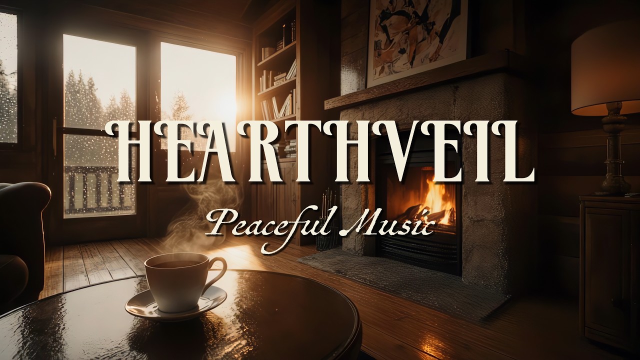CALM Sleep Music ☕️ Cozy Cabin Fireplace (2 Hours)