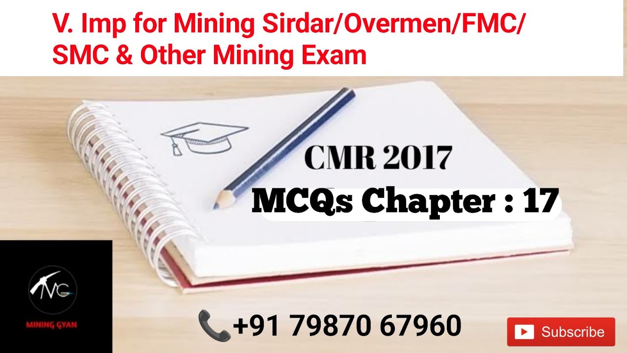 CMR Chapter 17 ||Most Important MCQs of CMR 2017 || Download Mining Gyan app
