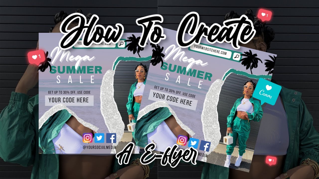 How To Create A E-Flyer For Your Business On Canva | Glam Graphics