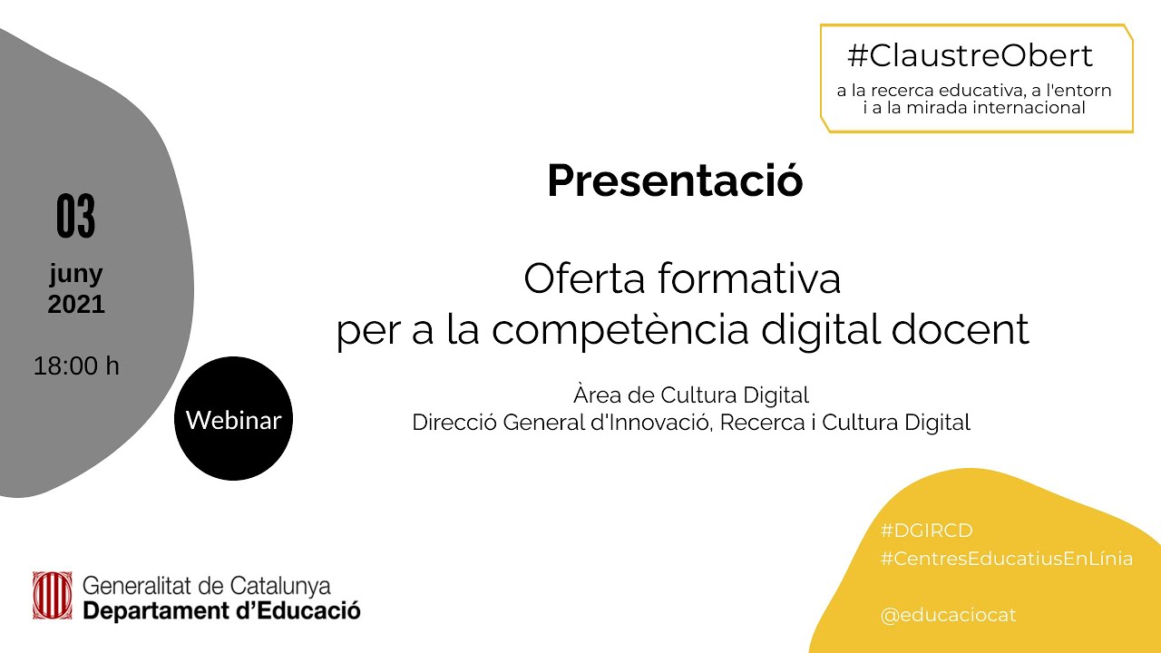 Oferta formativa per a la compet&egrave;ncia digital docent