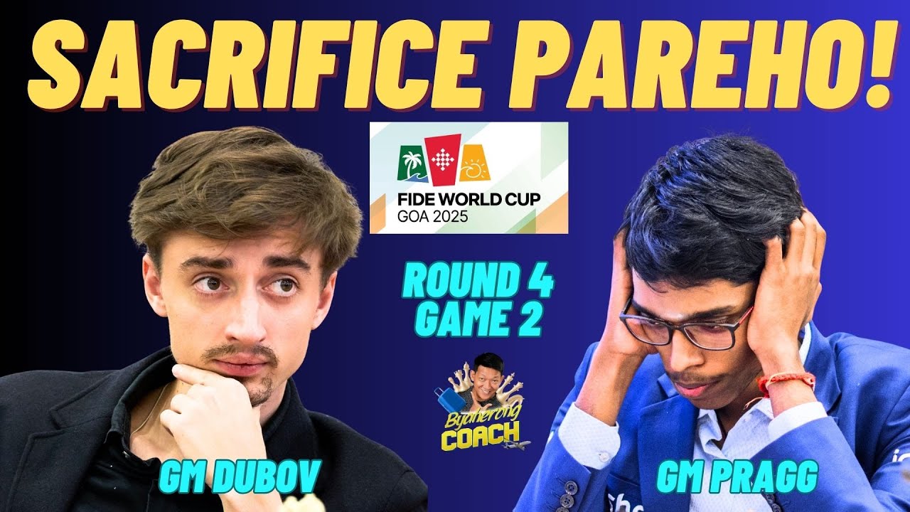 GRABE SILA! BRILLIANT SACRIFICE VS BRILLIANT SACRIFICE! Dubov vs Prag! World Cup 2025 Game 2