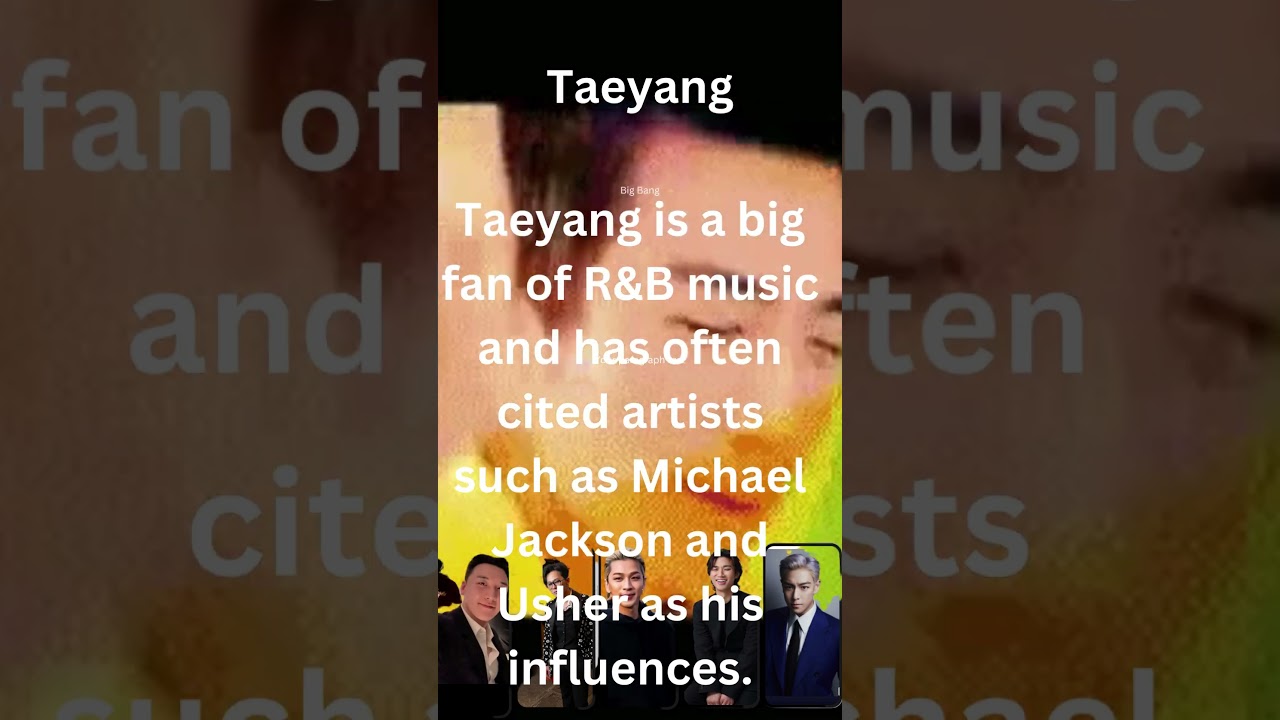 Bigbang Taeyang Favorite Artist facts #gdragon2023 #b#bigbang bigbangentertainment
