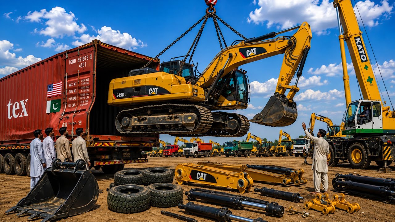They Shipped a Broken Excavator in Pieces from USA | Full Rebuild in Pakistan