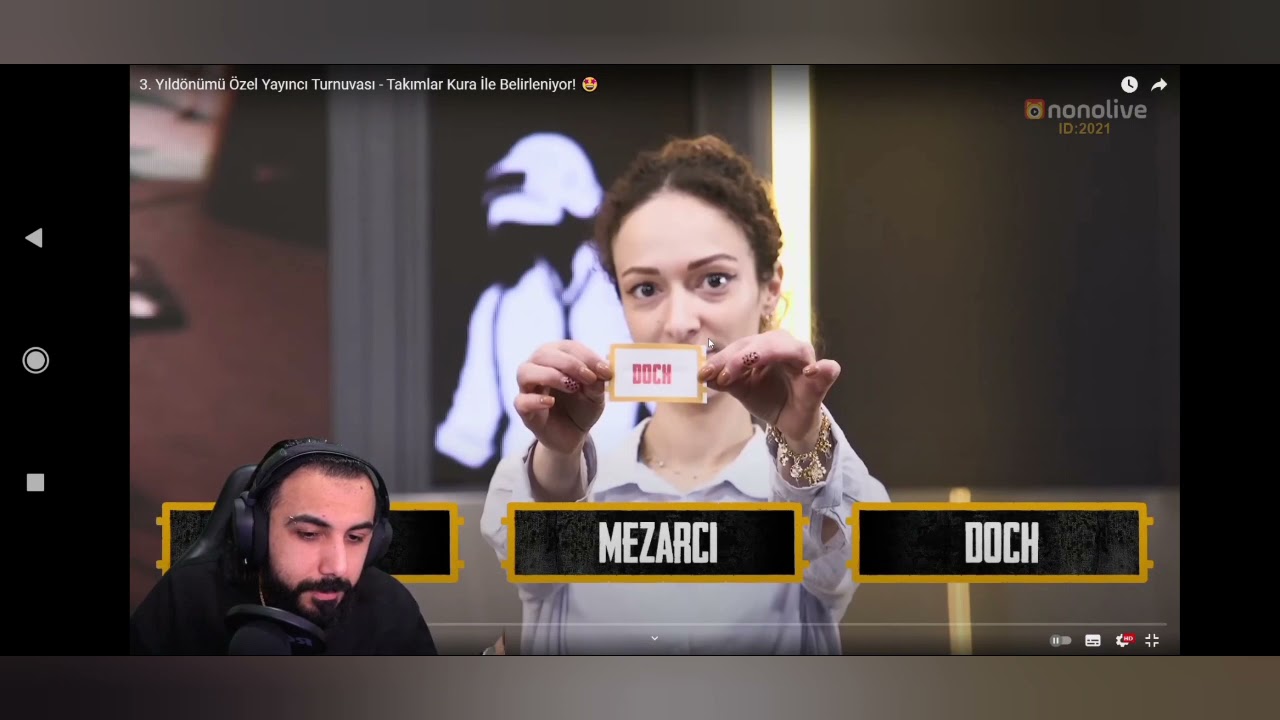 Barış G PUBG MOBILE YAYINCI TURNUVASI'NIN KURA ÇEKIMINI IZLIYOR.Barış G ISMI YANLIŞ SOYLENIYOR.