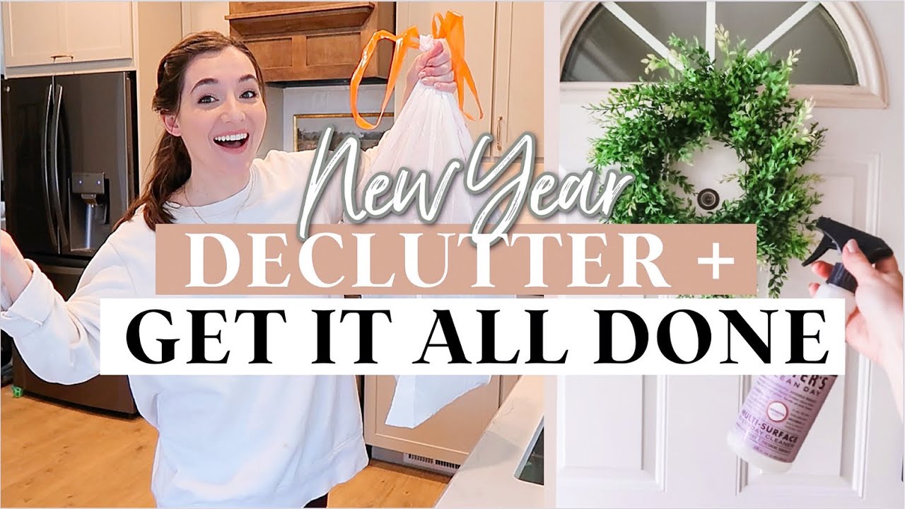 DECLUTTER WITH ME! Getting my Life together for the NEW YEAR! MESSY TO MINIMAL MOM cook clean + chat