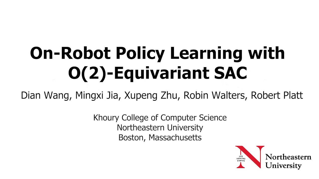 On-Robot Policy Learning with O(2)-Equivariant SAC
