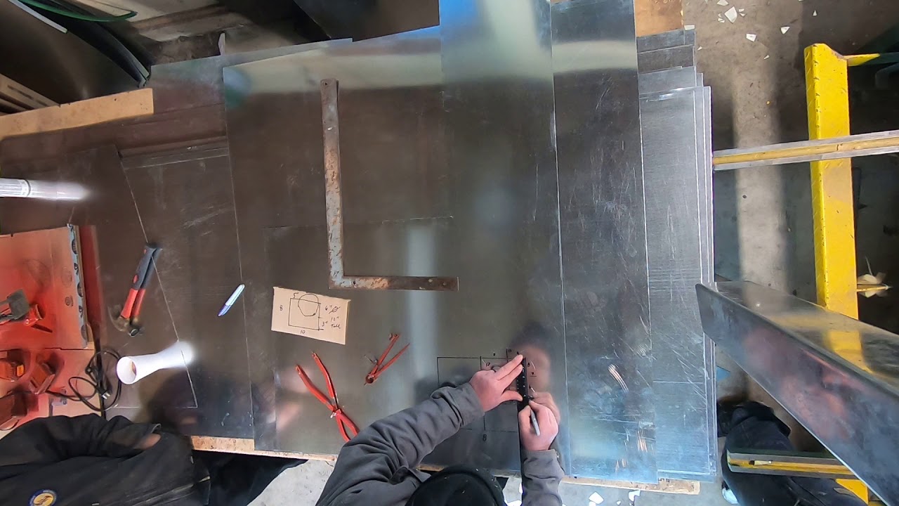 Sheetmetal layout rectangle to round offset part 1