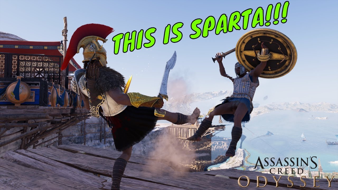 Assassin's Creed Odyssey Sparta Kick Montage - THIS IS SPARTA!!!