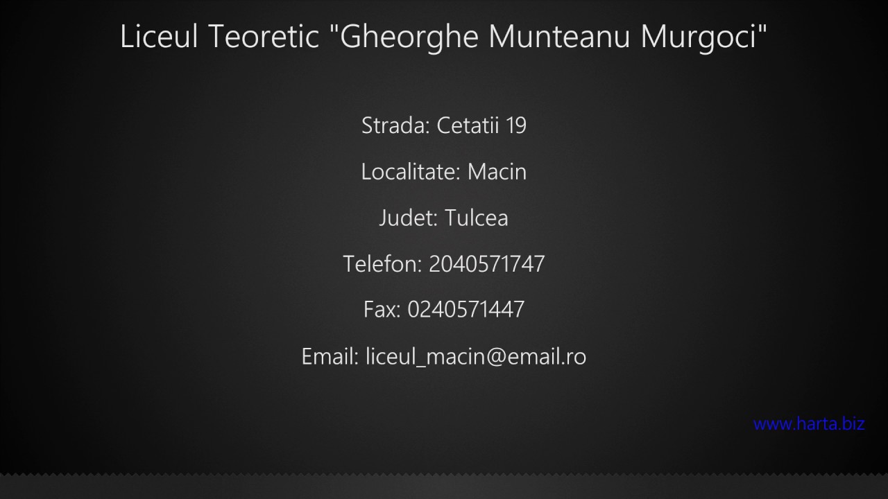 Liceul Teoretic "Gheorghe Munteanu Murgoci" Macin