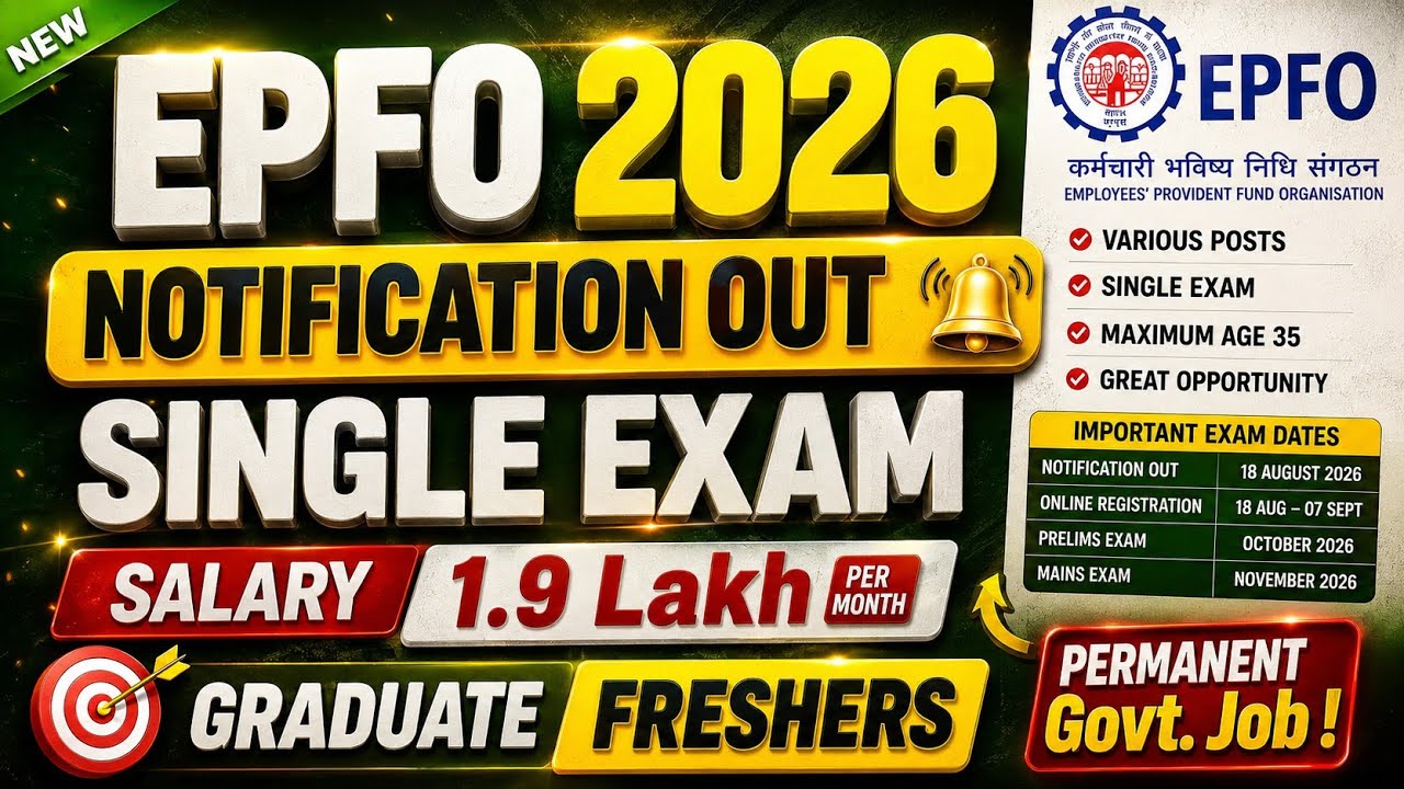 🚨 FINALLY!!! 😱 EPFO APFC 2026 Notification Out! 🔥 Vacancy, Salary, Eligibility & Exam Date | UPSC