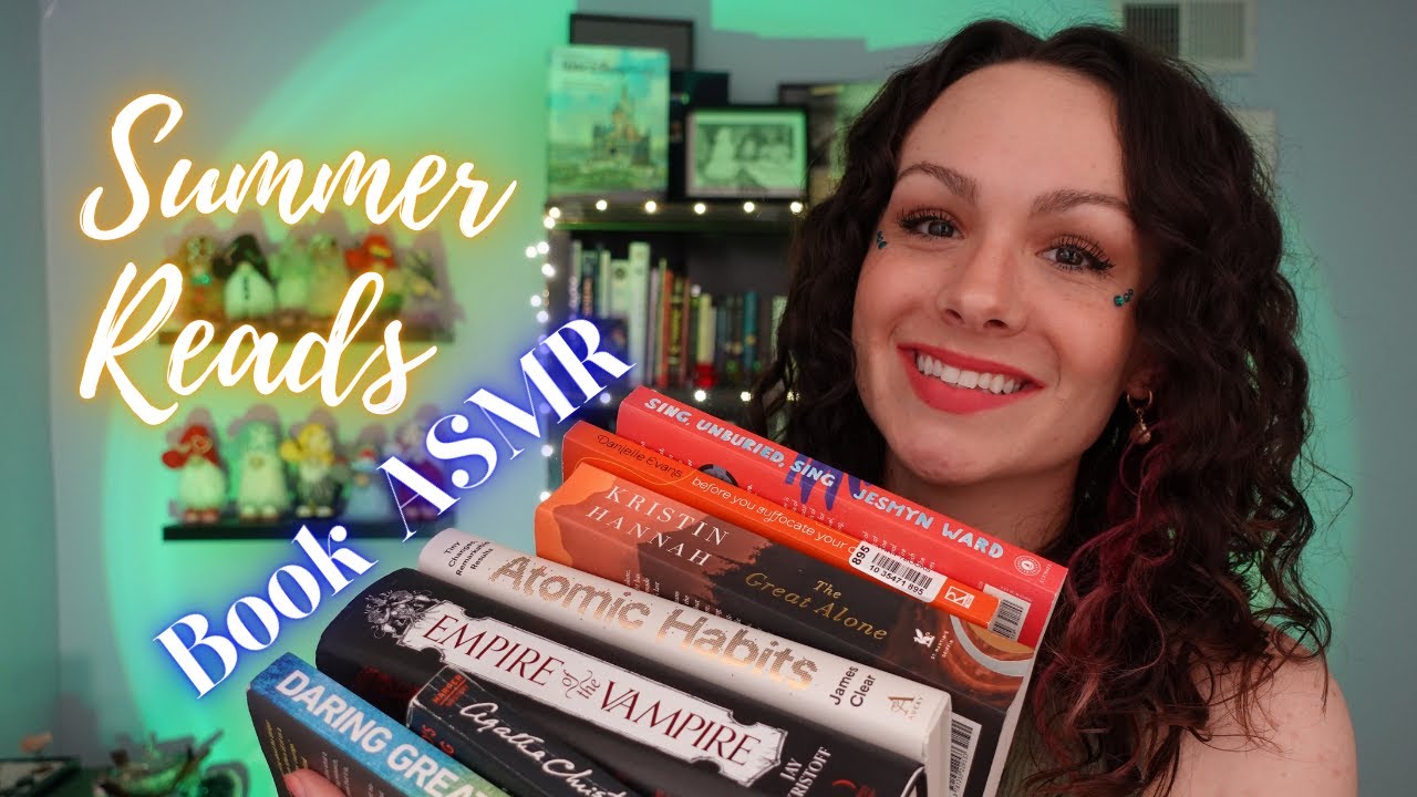 ASMR-книги | Летнее чтение 2022 📚 (Постукивание, обведение контуров, перелистывание страниц, шепот)