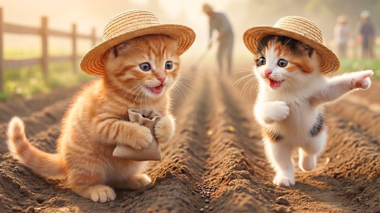 Baby Farmers: Ginger & Moo Moo’s First Farming Experience 👨‍🌾✨