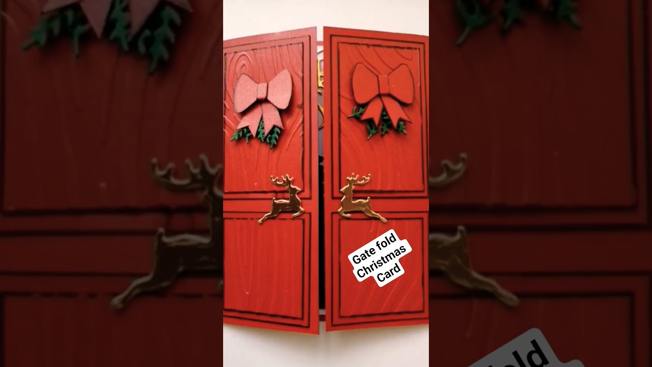 🎄Gate Fold Christmas Door Greeting Card #shorts #diy #christmas #papercraft #christmascard