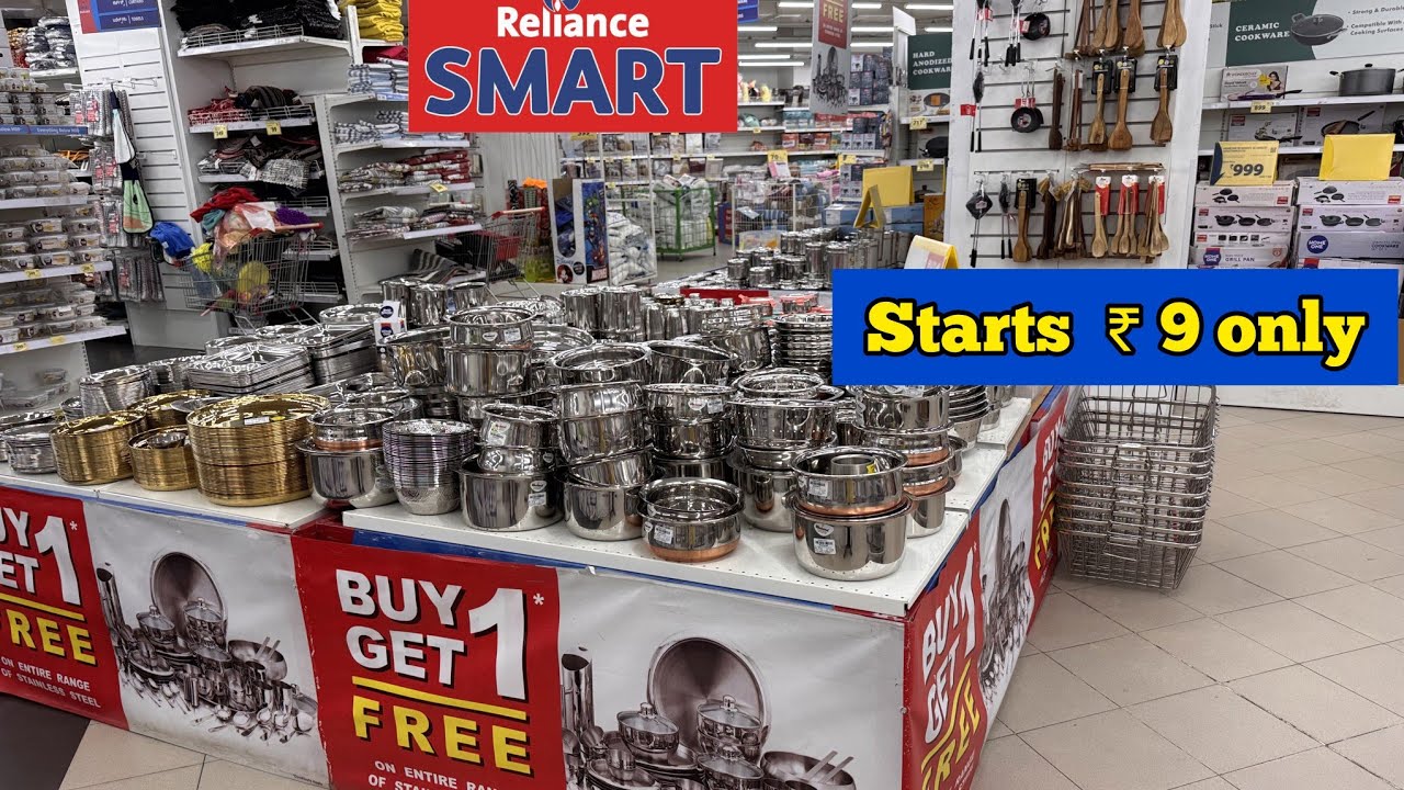 Dmart Reliance clearance sale upto 80%off, buy1get2 offers starts ₹9, cheapest &useful kitchenware