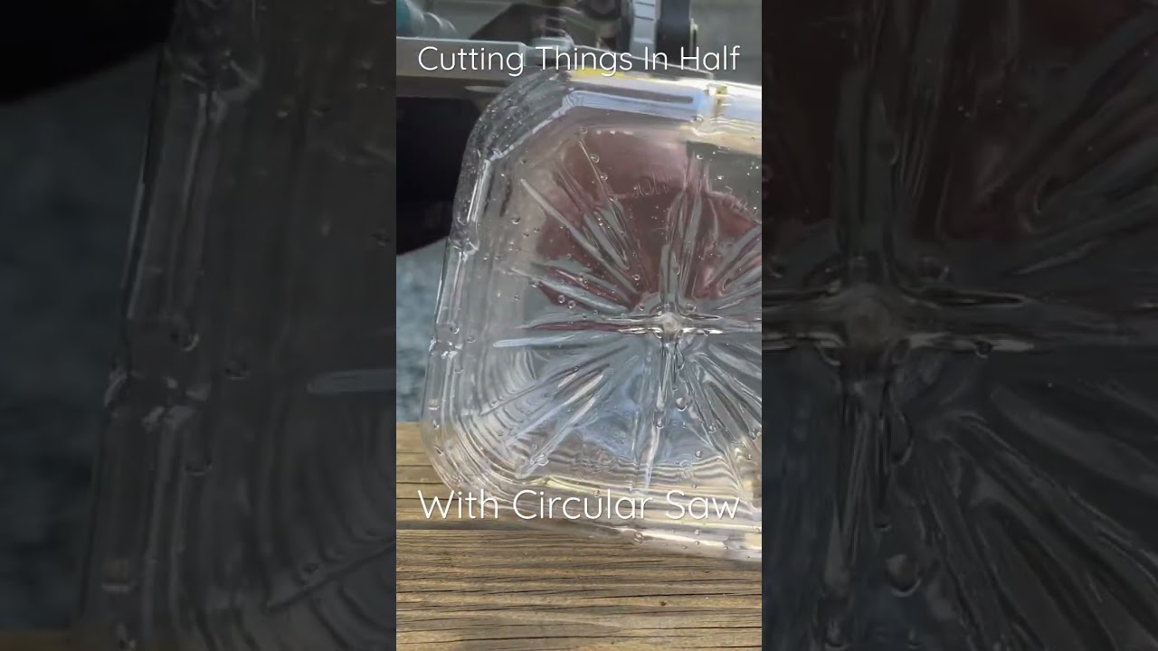 Cutting Things In Half With A Circular Saw #circularsaw #powertools #plastic #gasleak #homecrafts