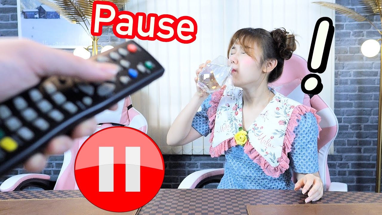 ห้ามขยับ! 🔴 ใช้รีโมทควบคุมชีวิตแฟน  PAUSE Challenge