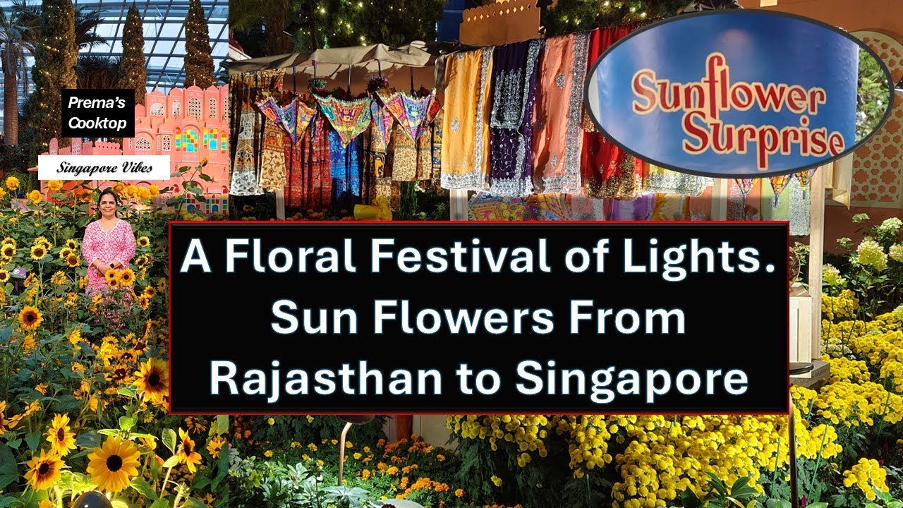 சிங்கப்பூரில் மலர்ந்த Sunflower Surprise🌻#sunflowershow #IndiaSingapore#premascooktop #flowerdome