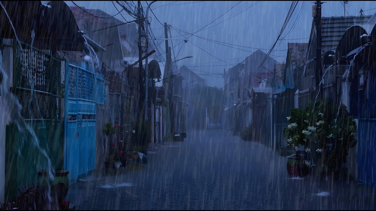 Heavy Rain with Distant Thunder to Help You Sleep Faster, Relax Your Mind, and Relieve Daily Anxiety