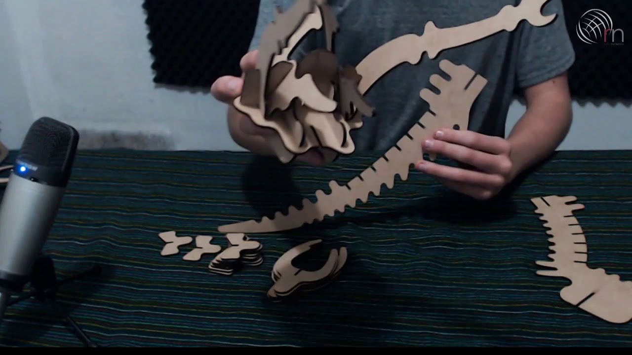 Tutorial: Como armar un tiranosaurio rex en 3D (corte láser)