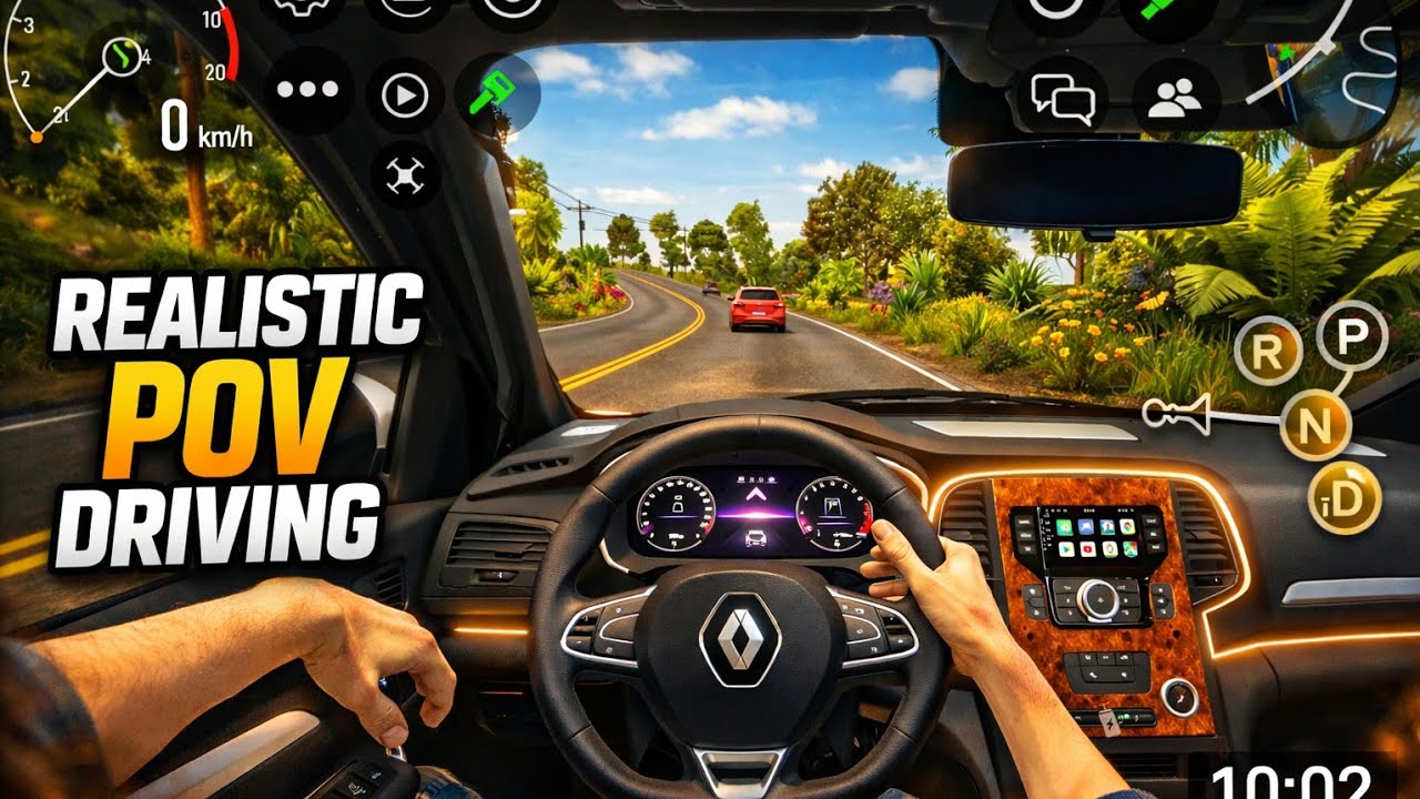 custom car online. MEGANE: pov CAR driving chill 