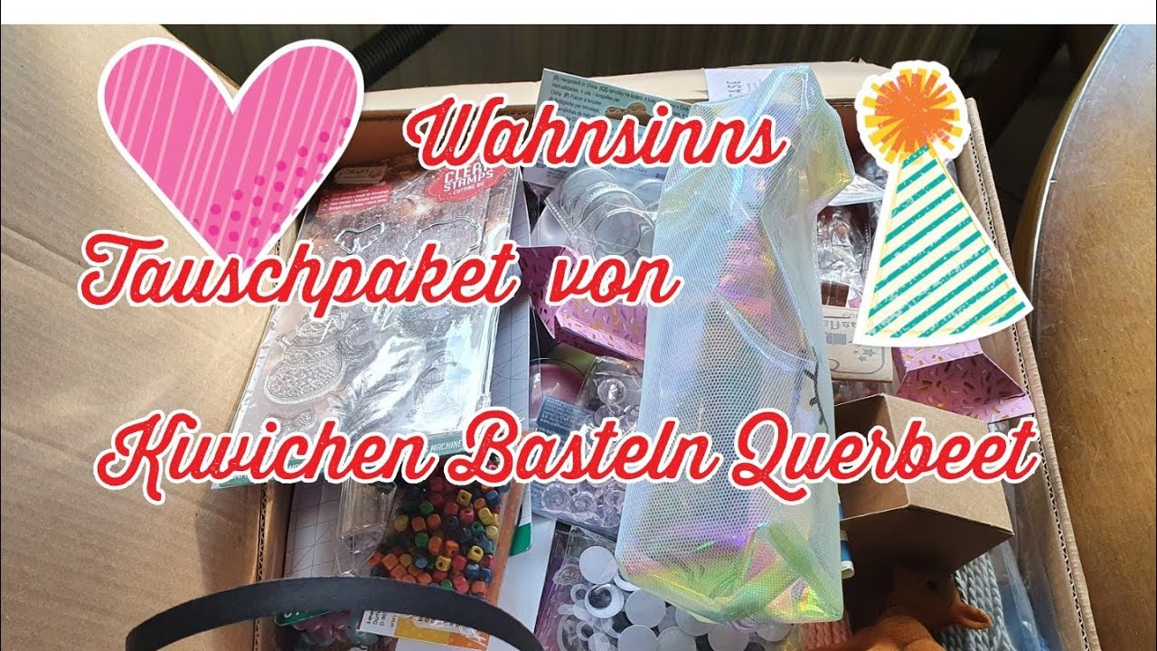 Wahnsinns Tauschpaket von Kiwichen Basteln Querbeet /unboxing/bastelpost /Vanessa Candy