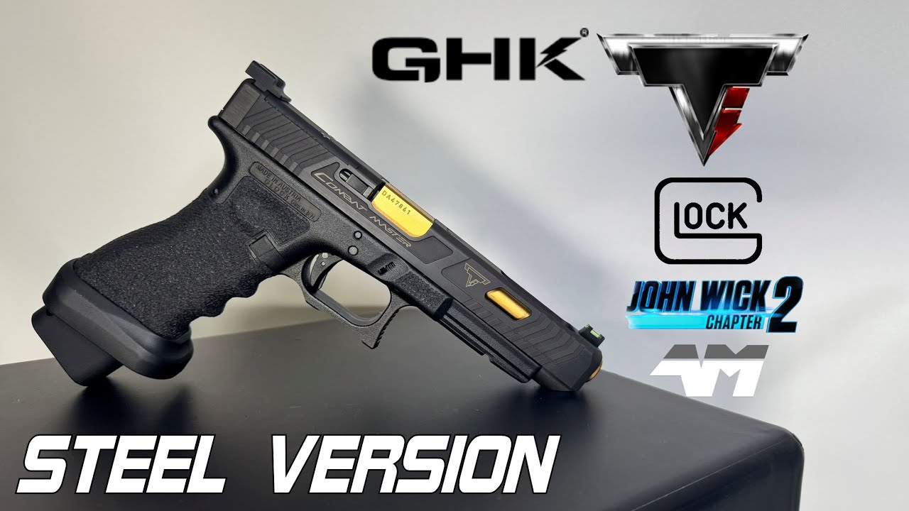 GHK Glock TTI G34 MOS Combat Master Steel Version John Wick 2 Airsoft Unboxing