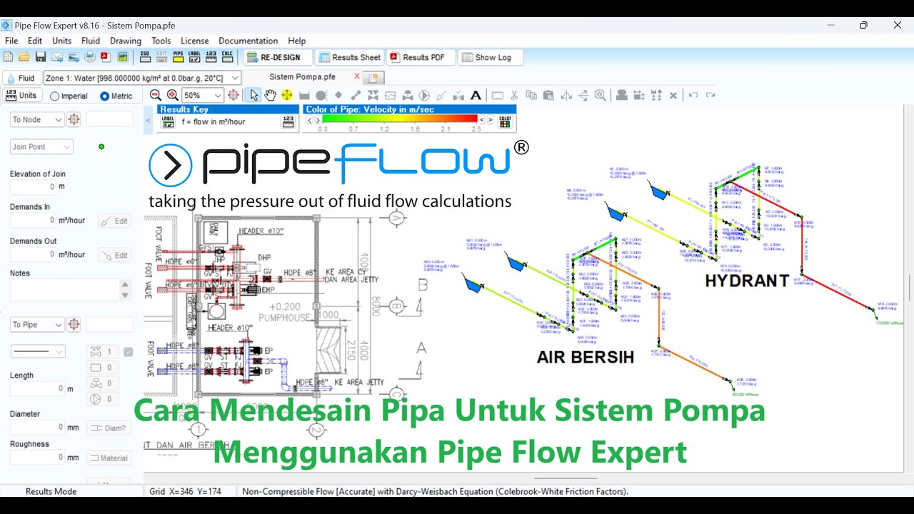 Cara Mendesain Pipa Untuk Sistem Pompa Menggunakan Pipe Flow Expert