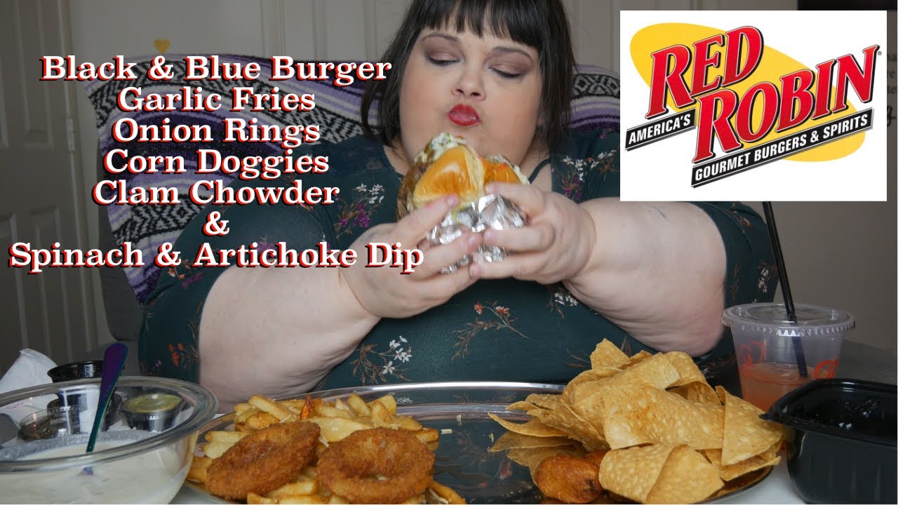 Red Robin Black & Blue Burger Mukbang