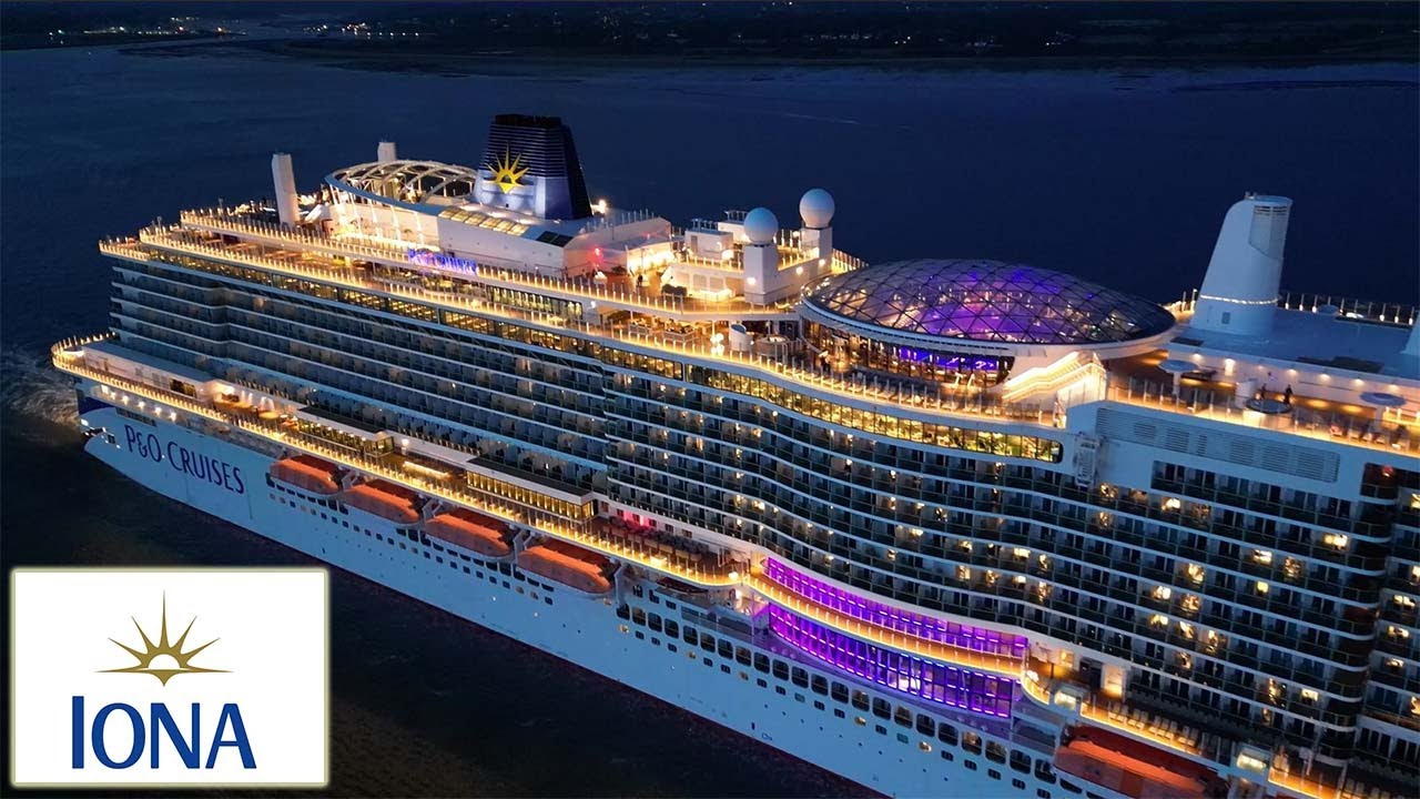 P&O Iona Drone footage. P and O Iona Cruising from Southampton 19th October