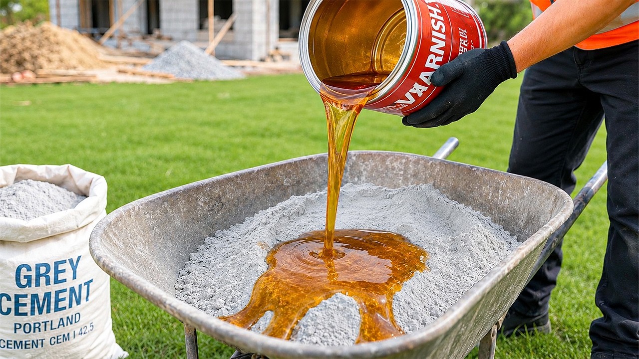 Pour VARNISH Into Cement 😱 Billions Of People Don't Know This Secret